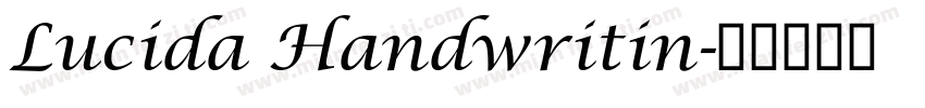 Lucida Handwritin字体转换